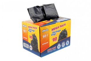 MEGA PACK atkritumu maisi, 60 l x 80 gab. cena un informācija | Miskastes maisi | 220.lv