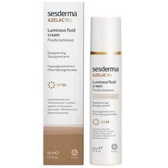 Fluīds pret pigmentācijas plankumiem Sesderma Azelac SPF 50, 50 ml cena un informācija | Sejas krēmi | 220.lv