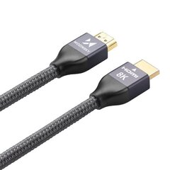 Wozinsky cable HDMI 2.1 8K 60 Hz 48 Gbps / 4K 120 Hz / 2K 144 Hz 5m silver (WHDMI-50) cena un informācija | Kabeļi un vadi | 220.lv