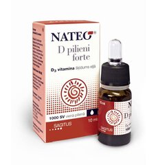 Uztura bagātinātājs Nateo Forte D3 Vit. pilieni 10ml cena un informācija | Vitamīni, preparāti, uztura bagātinātāji labsajūtai | 220.lv