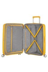 American Tourister lielais ceļojumu koferis Soundbox Spinner Expandable 77 cm, dzeltens cena un informācija | Koferi, ceļojumu somas | 220.lv