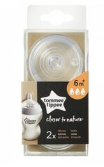 Tommee Tippee knupis, ātrs Easi-Vent, 2gb. cena un informācija | Bērnu pudelītes un to aksesuāri | 220.lv