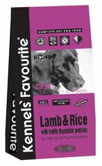 Lamb&Rice - 20kg. Kennels Favourite. Augstākās (super premium) kvalitātes pilnvērtīga barība visu šķirņu pieaugušiem suņiem Ideāla barība suņiem ar alerģijām un gremošanas traucējumiem cena un informācija | Sausā barība suņiem | 220.lv