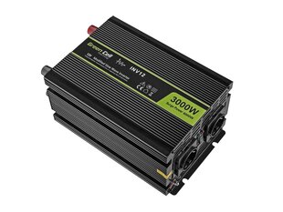 Green Cell Power Inverter 12V to 230V 3000W/6000W Modified sine wave cena un informācija | Sprieguma pārveidotāji | 220.lv