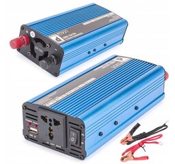 Sprieguma pārveidotājs, pārveidotājs PowerMat 1500W / 12V cena un informācija | Sprieguma pārveidotāji | 220.lv