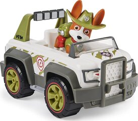 Paw Patrol Tracker Jungle Cruiser - auto ar Tracker kolekcionējamu figūriņu cena un informācija | Rotaļlietas zēniem | 220.lv