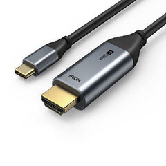 USB-C - HDMI, 4K, Ultra HD, 1.8 m, 2.0 ver. cena un informācija | Kabeļi un vadi | 220.lv