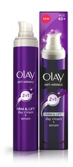 Diennakts sejas krēms Olay pretgrumbu stingrs un lifts 2 in 1 dienas krēms, 50ml cena un informācija | Sejas krēmi | 220.lv