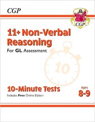 11plus GL 10-Minute Tests: Non-Verbal Reasoning - Ages 8-9 (with Online Edition) цена и информация | Развивающие книги | 220.lv