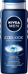 Гель для душа для мужчин Nivea Men Fresh Kick, 500 мл цена и информация | Масла, гели для душа | 220.lv