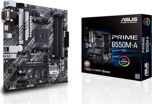 Asus PRIME B550M-A/CSM, Micro ATX, AM4, DDR4 (90MB14I0-M0EAYC) cena un informācija | Mātesplates | 220.lv