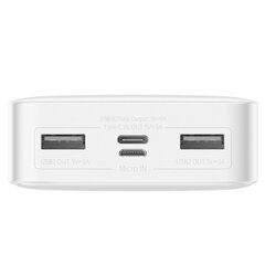 Baseus Bipow 20000mAh 15W white (Overseas Edition) + USB-A - Micro USB 0.25m white (PPBD050102) cena un informācija | Lādētāji-akumulatori (Power bank) | 220.lv