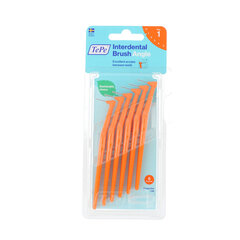 TePe Angle Interdental Brush ( 6 Pcs ) 0.45 mm oranžový cena un informācija | Zobu pastas, birstes | 220.lv