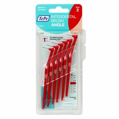 TePe Angle Interdental Brush ( 6 Pcs ) 6.0ks 0.5 mm červený cena un informācija | Zobu pastas, birstes | 220.lv