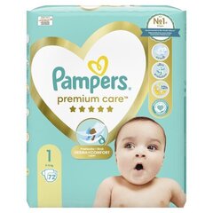 Autiņbiksītes Pampers Premium Care 1 (2–5 kg), 72 gab. cena un informācija | Autiņbiksītes | 220.lv