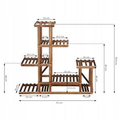 Pavasara statīvs ziediem, 90x20x95,5 cm cena un informācija | Ziedu statīvi, puķu podu turētāji | 220.lv