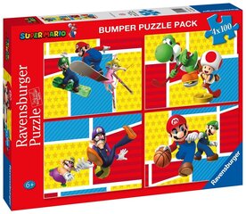 Ravensburger Puzzle Super Mario 4x100p 5195 цена и информация | Пазлы | 220.lv