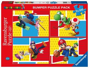 Ravensburger Puzzle Super Mario 4x100p 5195 цена и информация | Пазлы | 220.lv