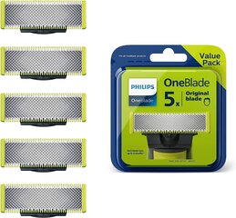 Насадка для Philips OneBlade QP250/50 Pack, 5 шт. цена и информация | Принадлежности для товара красоты | 220.lv