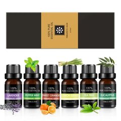 Bohomi Home Spa 100% naturāls 6 x 10ml ēterisko eļļu komplekts cena un informācija | Ēteriskās eļļas, kosmētiskās eļļas, hidrolāti | 220.lv