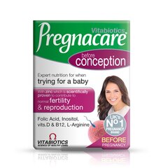 Uztura bagātinātājs Pregnacare Conception, 30tabletes cena un informācija | Vitamīni, preparāti, uztura bagātinātāji labsajūtai | 220.lv