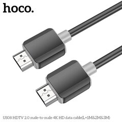 Hoco US08 HDMI2.0 4K HD 1M cena un informācija | Kabeļi un vadi | 220.lv