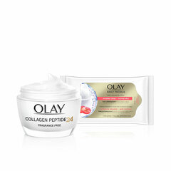 Komplekts Olay Regenerist Collagen Peptide24 sievietēm: dienas krēms,50 ml+salvetes, 7gab. cena un informācija | Sejas krēmi | 220.lv