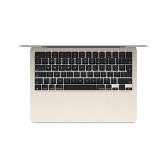 MacBook Air 13" Apple M3 8C CPU 8C GPU/8GB/256GB SSD/Starlight/RUS - MRXT3RU/A cena un informācija | Portatīvie datori | 220.lv