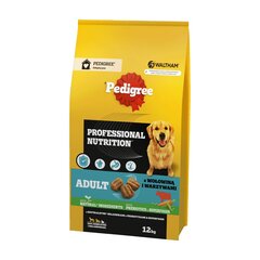 Pedigree Adult Professional Nutrition lielu un vidēju šķirņu suņiem, ar liellopu gaļu un dārzeņiem, 12 kg cena un informācija | Sausā barība suņiem | 220.lv