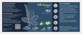 Uztura bagātinātājs mierīgumam un relaksācijai Hello Botanica Tulsi, 120, kapsulas cena un informācija | Uztura bagātinātāji atjaunošanai pēc slodzes | 220.lv