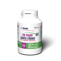 Gigi piedeva suņiem tabletēs Senior Joints & Bones, 90 gab. cena un informācija | Vitamīni, uztura bagātinātāji, pretparazītu līdzekļi suņiem | 220.lv