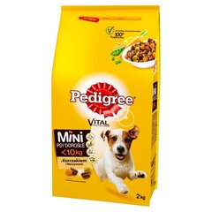 Pedigree Vital Protection mazo šķirņu pieaugušiem suņiem ar vistu un dārzeņiem, 2 kg cena un informācija | Sausā barība suņiem | 220.lv