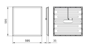 LED panelis Philips 600 x 600 mm, 34W/4000K цена и информация | Монтируемые светильники, светодиодные панели | 220.lv