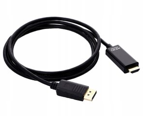 DP DisplayPort - HDMI, 1.8 m cena un informācija | Kabeļi un vadi | 220.lv