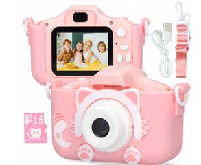 Digitālā kamera bērniem kitt pink full hd 12 mpx sd karte 32gb xtech cena un informācija | Digitālās fotokameras | 220.lv