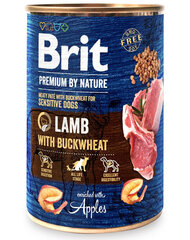 Brit Premium By Nature Sensitive Lamb ar jēru, 15 kg + mitrā barība ar jēru, 6x400 g cena un informācija | Sausā barība suņiem | 220.lv