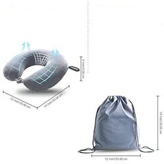 Ceļojumu spilvens - Memory Foam Neck pillow Atbalsta spilvens 30*30cm - Ideāls cena un informācija | Tūrisma ekipējuma kopšanas līdzekļi | 220.lv