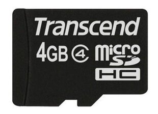 MEMORY MICRO SDHC 4GB/CLASS4 TS4GUSDC4 TRANSCEND cena un informācija | Atmiņas kartes mobilajiem telefoniem | 220.lv