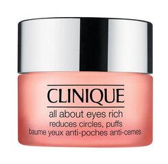 Acu krēms Clinique All About Eyes Rich 15 ml цена и информация | Сыворотки, кремы для век | 220.lv