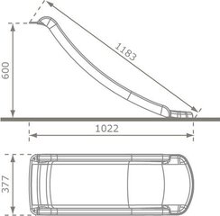 Zaļš slidkalniņš 118 cm 4IQ cena un informācija | Slidkalniņi, kāpšanas konstruktori | 220.lv