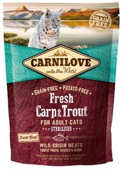 Carni Love Fresh Carp &Trout Sterilizētiem Pieaugušiem Kaķiem 2 Kg cena un informācija | Sausā barība kaķiem | 220.lv