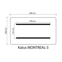 Jumts āra šūpolēm Montreal 3, brūns цена и информация | Cадовые качели-кровать | 220.lv