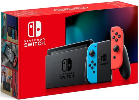 Nintendo Switch V2, 32GB, Zils/sarkans (2019) cena un informācija | Spēļu konsoles | 220.lv