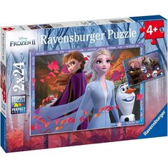 Пазл Ravensburger Ледяная страна 2 (Frozen 2) Ледяные приключение, 2х24 д, 5010 цена и информация | Пазлы | 220.lv