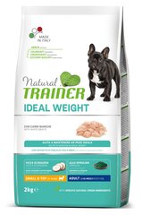 Natural Trainer Ideal Weight mazas un ļoti mazas šķirnes suņiem ar baltu gaļu 2kg cena un informācija | Sausā barība suņiem | 220.lv