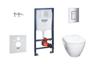 Grohe Serel 5in1 sienas tualetes komplekts cena un informācija | Tualetes podi | 220.lv