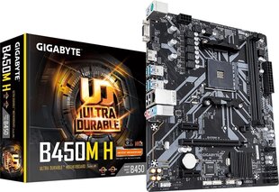 Gigabyte B450M H cena un informācija | Mātesplates | 220.lv