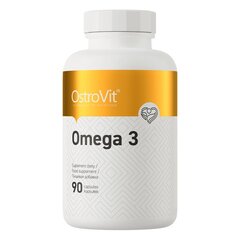 Uztura bagātinātājs OstroVit Omega 3, 90 kapsulas cena un informācija | Vitamīni, preparāti, uztura bagātinātāji labsajūtai | 220.lv