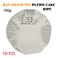 GF BAN ZHANG WEI Puerh Cake (Ripe, Shu) 10.Y.O., 2014 - Prestiža Banzhang Pu-erh tēja plācenis, 100 g cena un informācija | Tēja | 220.lv