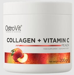 Uztura bagātinātājs - Kolagēna pulveris Ostrovit Collagen + C vitamīns (200 g) cena un informācija | Vitamīni, preparāti, uztura bagātinātāji labsajūtai | 220.lv